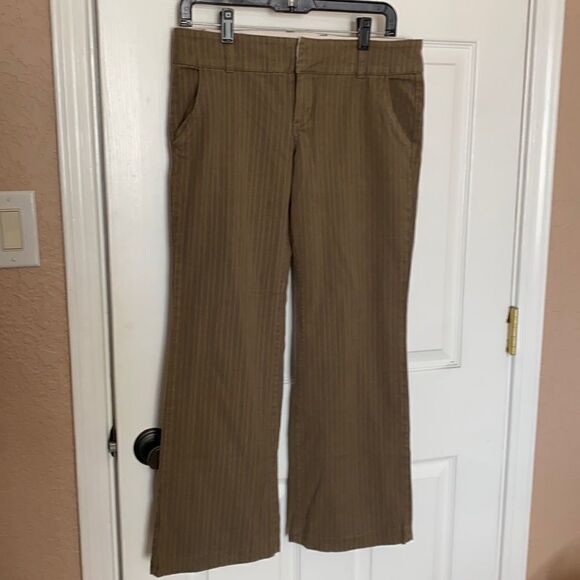 Fossil Pinstripe Flare Capri  - Picture 1 of 8